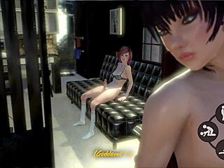 cute dickgirl lures guy into animated futa anal