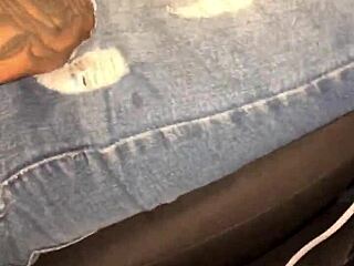 A passionate encounter unfolds on the busy transit route