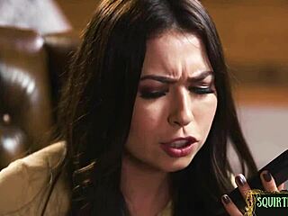 Two teen lesbians trib and squirt after passionate foreplay