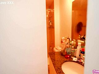 Petite slutty stepsis Renee Rose catches Johnny Love spying in shower—damn, what’s next!