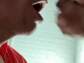 I choke and gag on deepthroat in the toilet