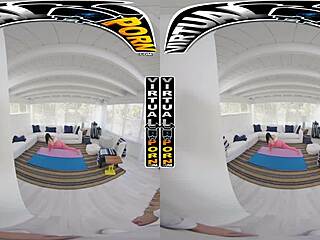 Yoga slut Violet Gems rides my cock hard in virtual porn