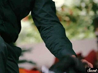 will this taboo teen 18+ get her pussy jizzed while cockriding outdoors?