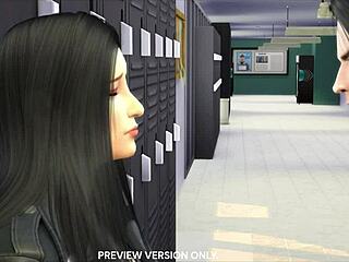 what's happening in damon and elena's classroom hentai scene?