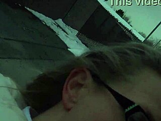 blonde with glasses takes monster black cock at airport