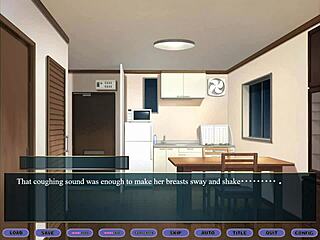 Milf Squeezes Tits In Anime Game