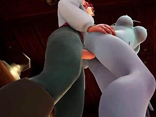 elf fucks night elf blindfolded in the kitchen warcraft parody