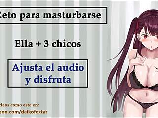 She masturbates for three guys in spanish JOI role