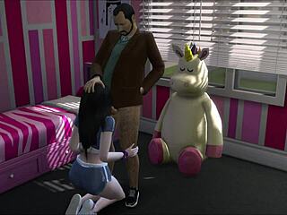 Daddy I Love You So Much In Cartoon Missionary Riding!