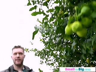 Petite Brunette Sucks Neighbor's Cock Intensely