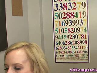 Stepsister jerks and sucks cock in classroom POV 😏