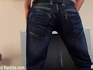 Petite babe flashes panties under skirt.