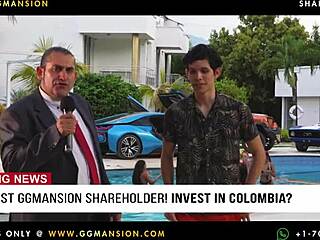 Brunette with big tits sucks a hot dildo