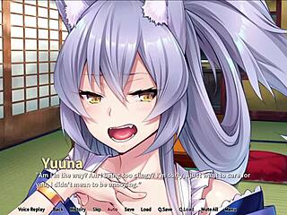 Tails and titties hotspring ep1 - getting washed by 4 catwomen