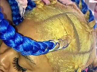 Ebony Slut Gives POV Blowjob on Webcam