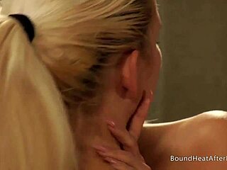 Blonde Mistress Trains Bound Slave In Fetish Domination With Only Masturbation Allowed