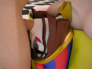 poor pomni fucked in two holes cum on her?