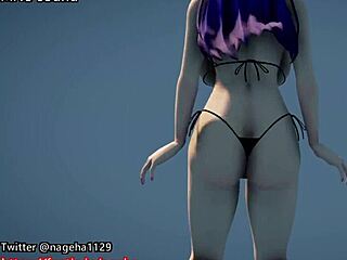 Bikini Girl Dances With Big Tits