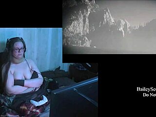 Naked Brunette Shows Big Tits In Game