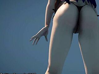 Bikini Girl Dances With Big Tits