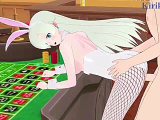 Diane and Elizabeth Liones in bunny girl outfits having intense sex