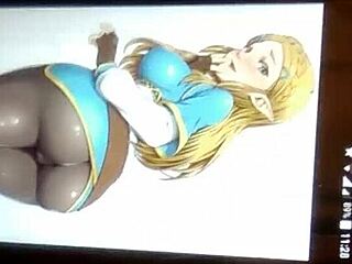 anime cum tribute to princess zelda
