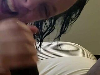 Watch this milf sucking that big black cock!