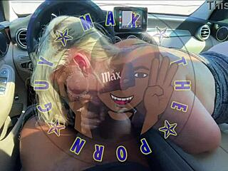 Blonde Milf Blows Huge Load In Stairwell