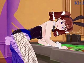 Diane and Elizabeth Liones in bunny girl outfits having intense sex