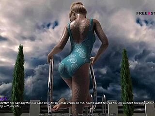 In meinem Wohnheim 4 spielt Mark Spiele im Pool mit seiner Stiefschwester und ihren Freundinnen.