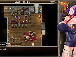 karryn's prison: big booty white girl gets her pussy fucked by inmates in hentai sex game part 1.