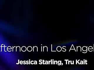 Jessica Starling Tru Kait Threesome In La With Kissing