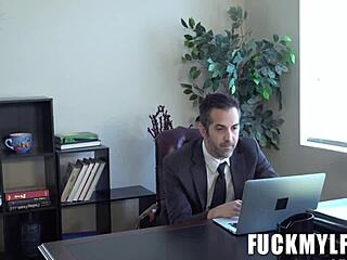 secretary alyssia vera blows donnie rock expertly