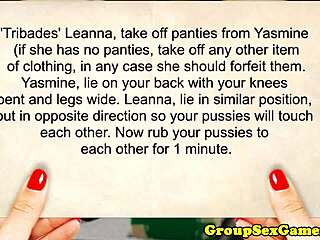 FFM Threeway with Lingerie-Clad Beauties Scissoring and Sucking in Stockings