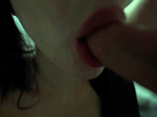 Petite brunette teen rides dildo solo for intense anal fun.