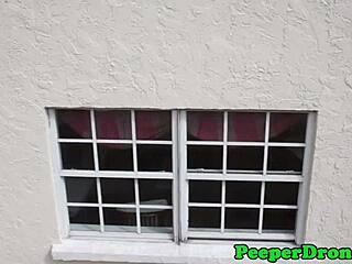 Drone Spies Lesbians Licking Pussy Outdoor!