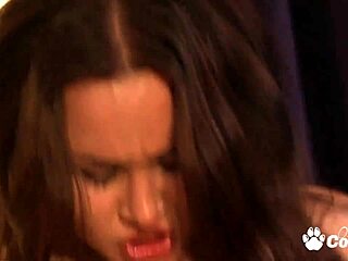 Horny brunette rides veiny dick 😈