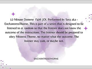 Femdom JOI denial for you, part 1 of 12.