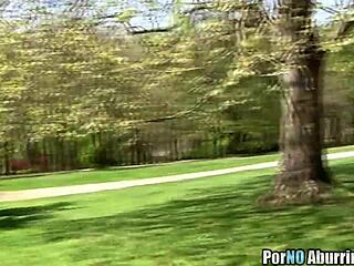 University girls relax outdoors in descriptive scene