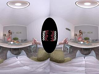 Brunette Gives Blowjob And Handjob For Healthy Breakfast