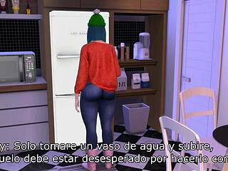 Млада 18+ момиче сключва сделка с дядо включваща свирка и яздене в 3D анимация