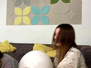 Looning Looners Brand New Latina Mistress Pearl And The Lovely Nikki Rockwell Amazing Girl Girl In Non Popping All Out Fun Action