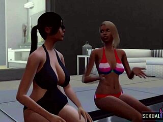 Wow! I Invite My Straight Neighbor To The Pool To Taste My Plastic Cock!