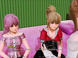 playing harem hotel 62, an anime game where you manage a hotel with harem elements