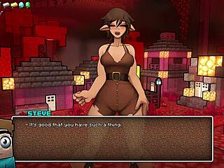 Milf Cookies Parody In Hornycraft Game With Big Tits And Ass.