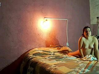 Spanish woman masturbates at home.