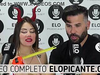 elo podcast passes ice over sara blonde's tits on the show