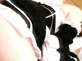 Amateur POV maid Rem cosplay creampie sex with sex friend