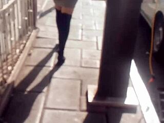 Street milfs showing off their curves.