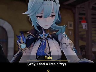 eula from genshin impact in 3d animation adventure